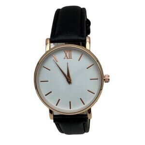 Fashion Casual Wristwatch in Black and Rose Gold
